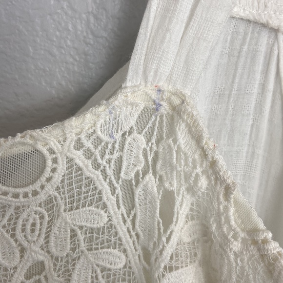 Free People Crochet Lace Cream/Ivory Maxi Dress - Picture 13 of 16